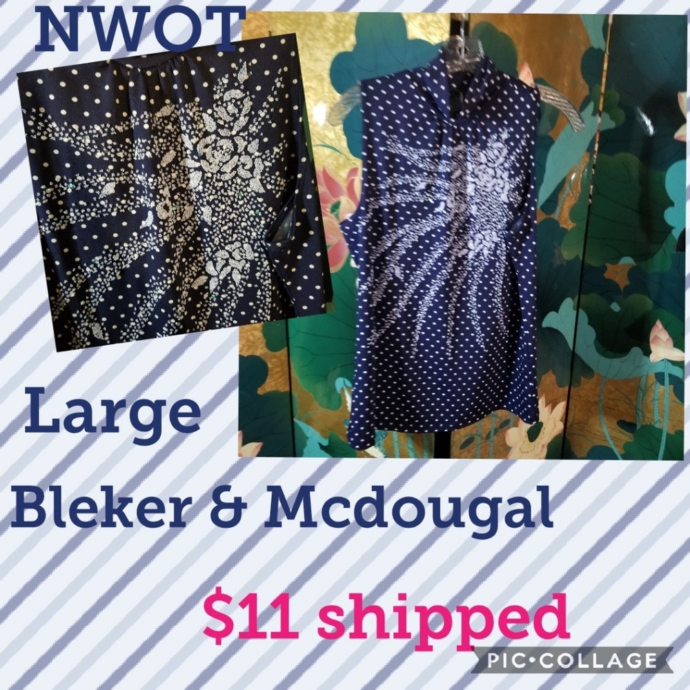 Mock neck blouse NWOT large